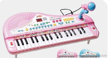 儿童多功能电子琴选购指南 37键带数码显示、录音与话筒的蓝粉双色款